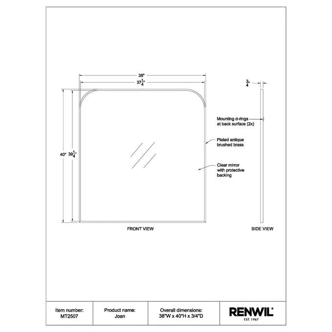 Joan Mirror - Full Length Floor Mirror with Stand, Modern Home Decor for Bedroom, Living Room, and Dressing Area | Perfect for Selfies, Outfit Checks & Home Styling