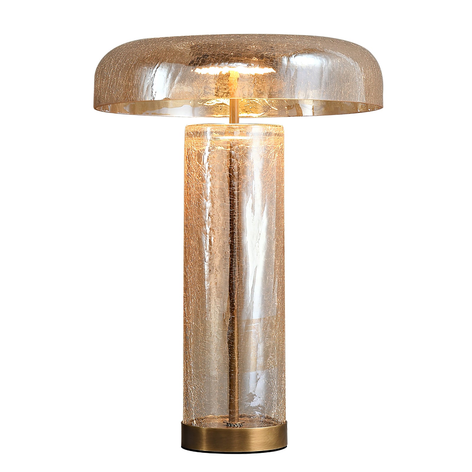 Glacier Crackle Table Lamp - Modern Nordic Style Bedside Lighting for Living Room, Bedroom & Office Decor