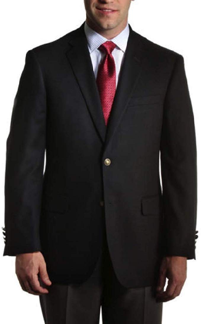 Big and Tall Black Stretch Blazer for Men - Classic Business & Casual Jacket - Size 72 - Perfect for Office, Weddings & Formal Events
