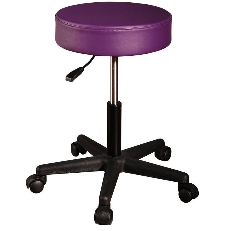 MT Massage Pneumatic Swivel Rolling Stool for Therapists - Adjustable Height Ergonomic Massage Chair with Wheels - Royal Blue - Perfect for Spa, Salon & Physical Therapy Clinics