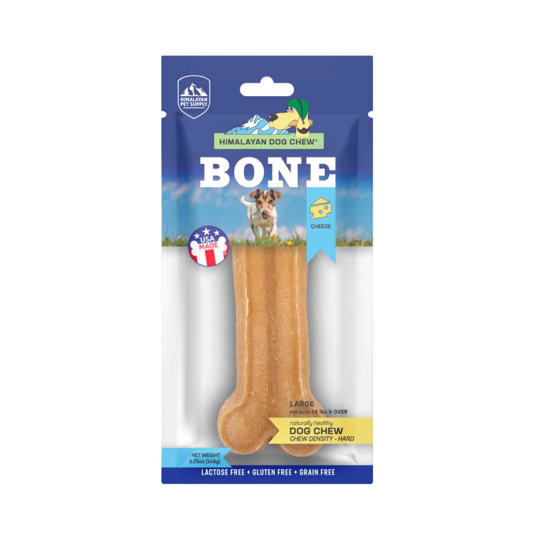 Premium Himalayan Dog Chew Bone - Large Size Natural Yak Cheese Dog Treat for Aggressive Chewers - Perfect for Teething Puppies & Dental Health
