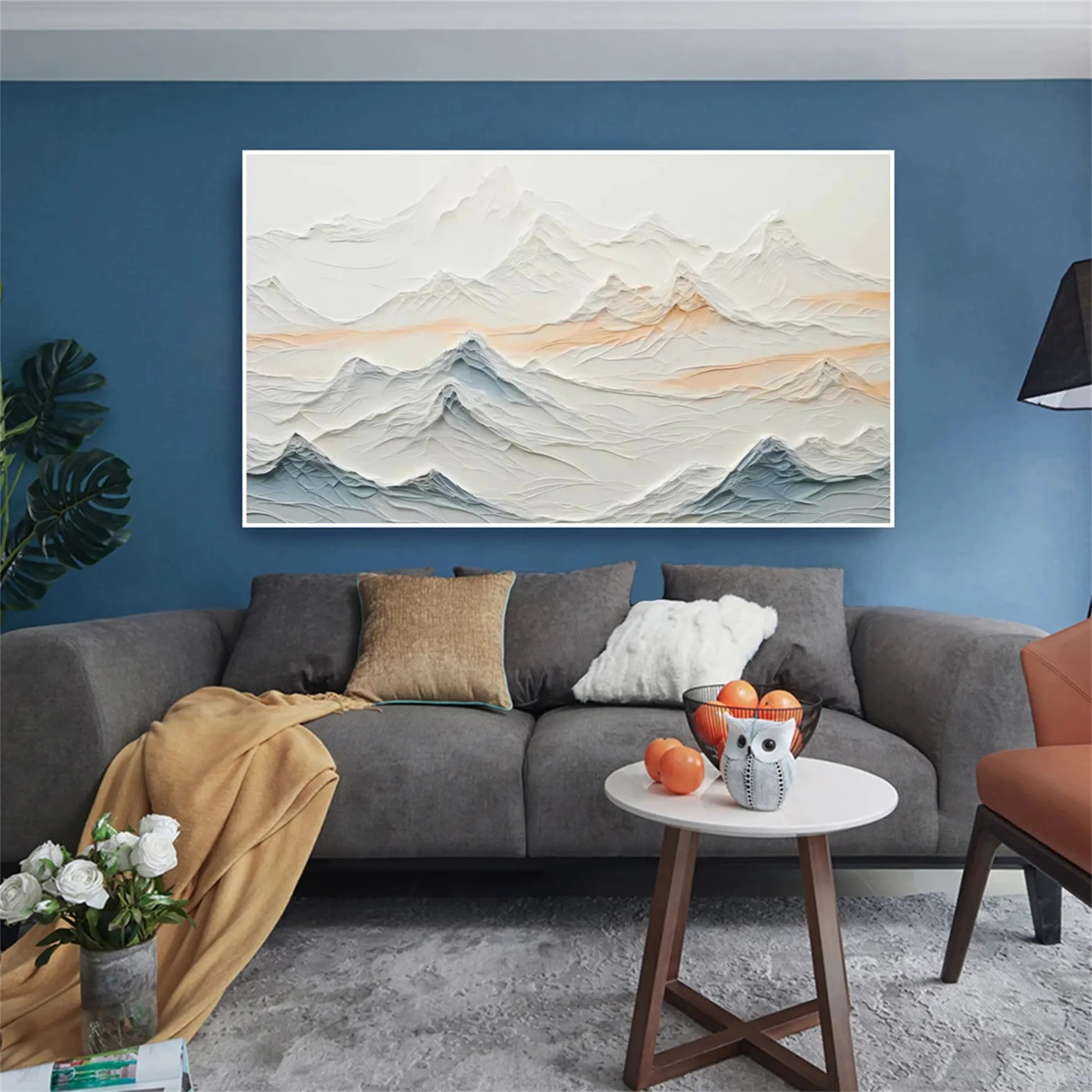 Minimalist Textured Plaster Art Painting - Modern Abstract Wall Decor for Living Room, Bedroom & Office | #MM244