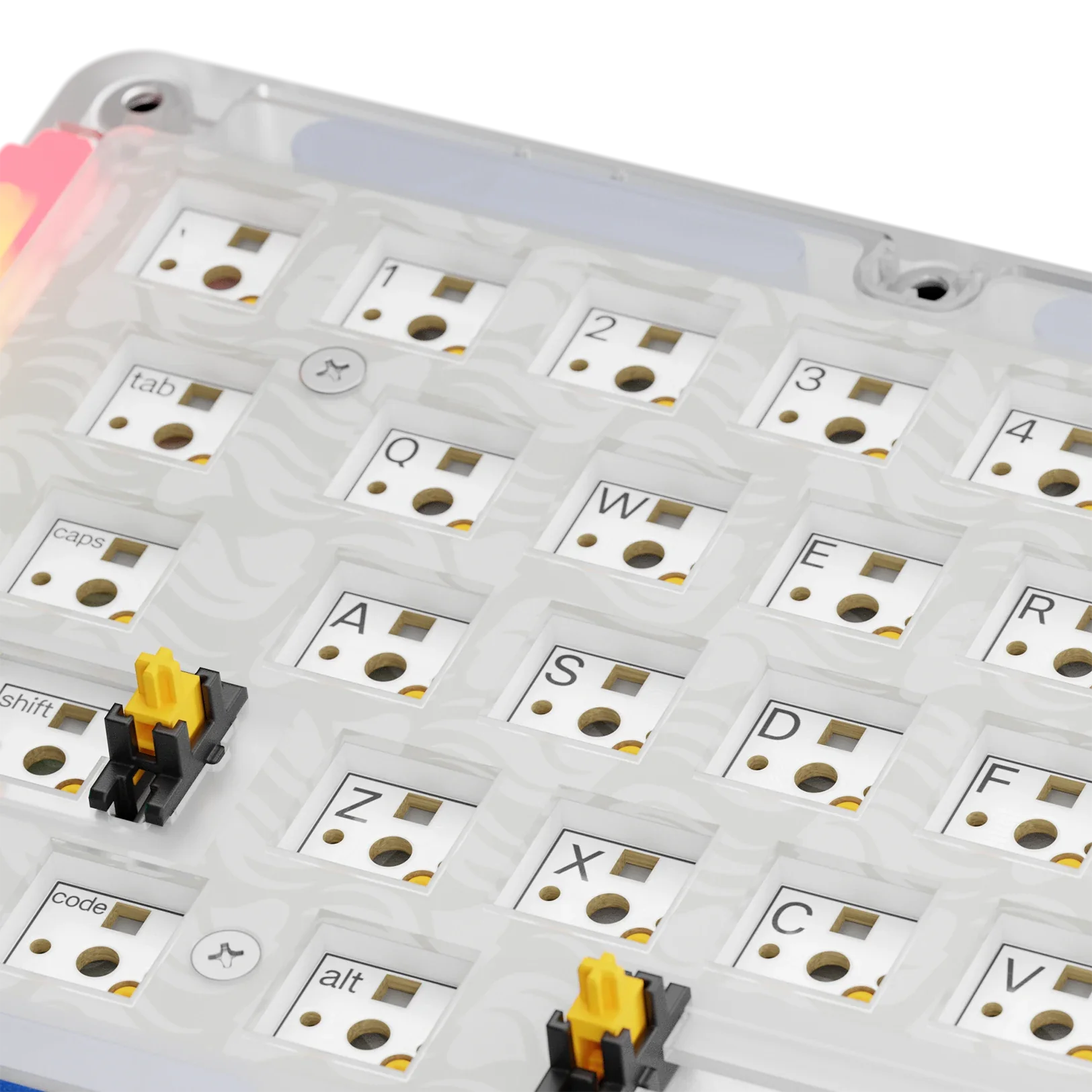 GMMK 3 65% Mechanical Keyboard Plastic Bottom Case - EXO Frost White | Perfect for Gaming, Office Work & Typing Enthusiasts