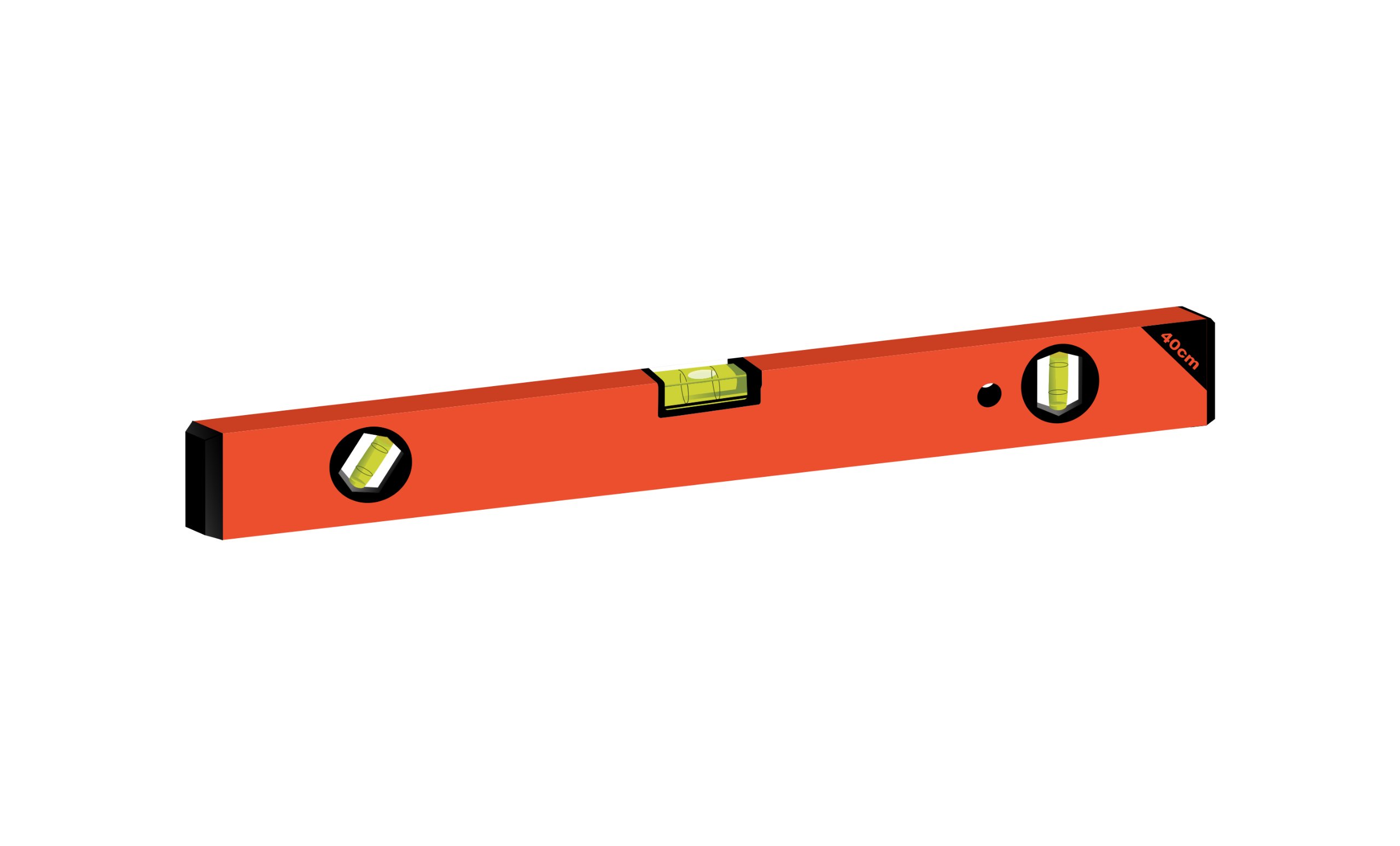 Precision 31168 Aluminum Spirit Level with 3 Vials - Red | Professional Tool for Construction, Carpentry & DIY Home Projects