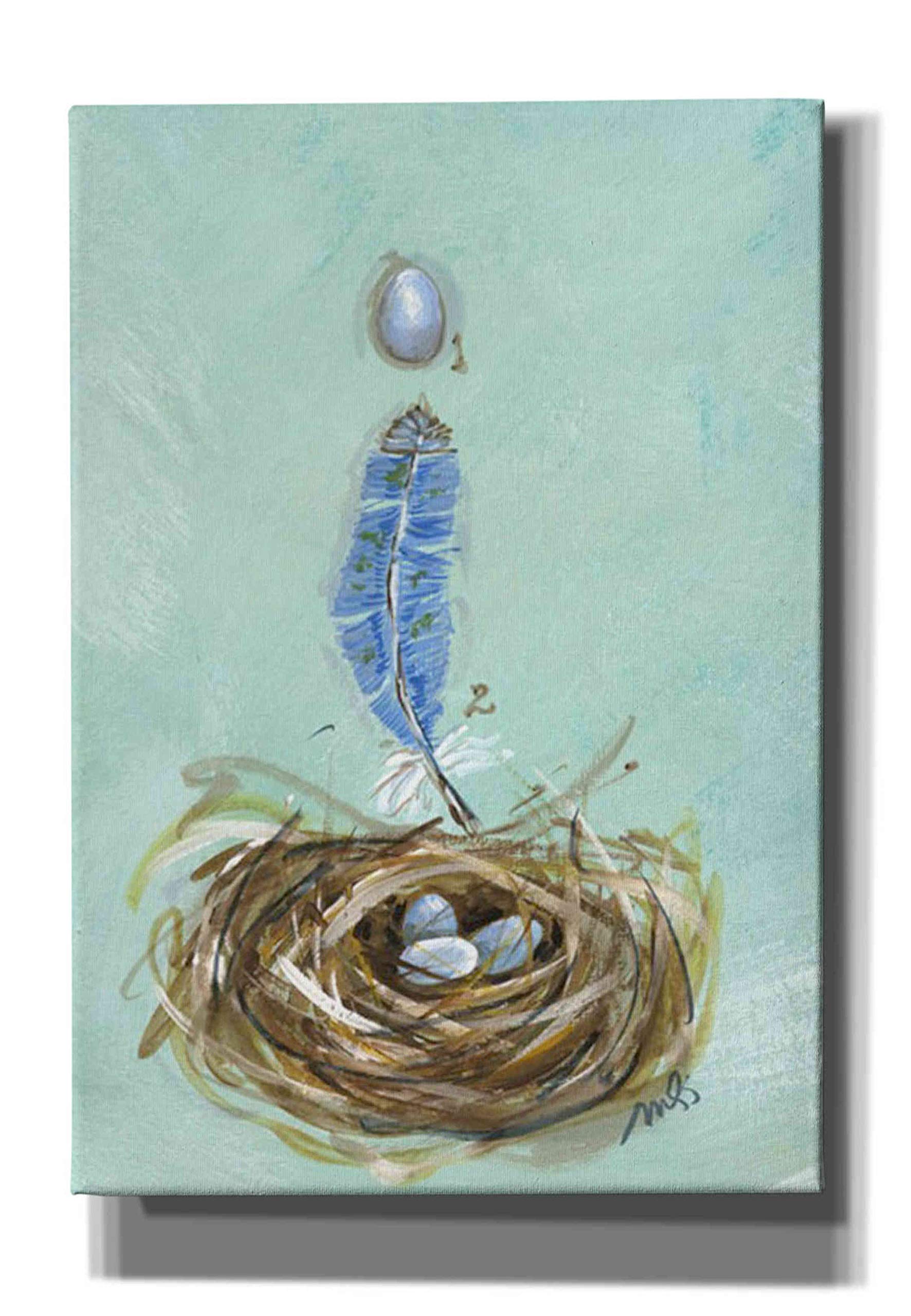 Epic Graffiti 'Bluebird' by Molly Susan Strong - 18x26 Inch Modern Canvas Wall Art for Living Room, Bedroom & Office Decor - Vibrant Street Art Painting for Urban Home Styling