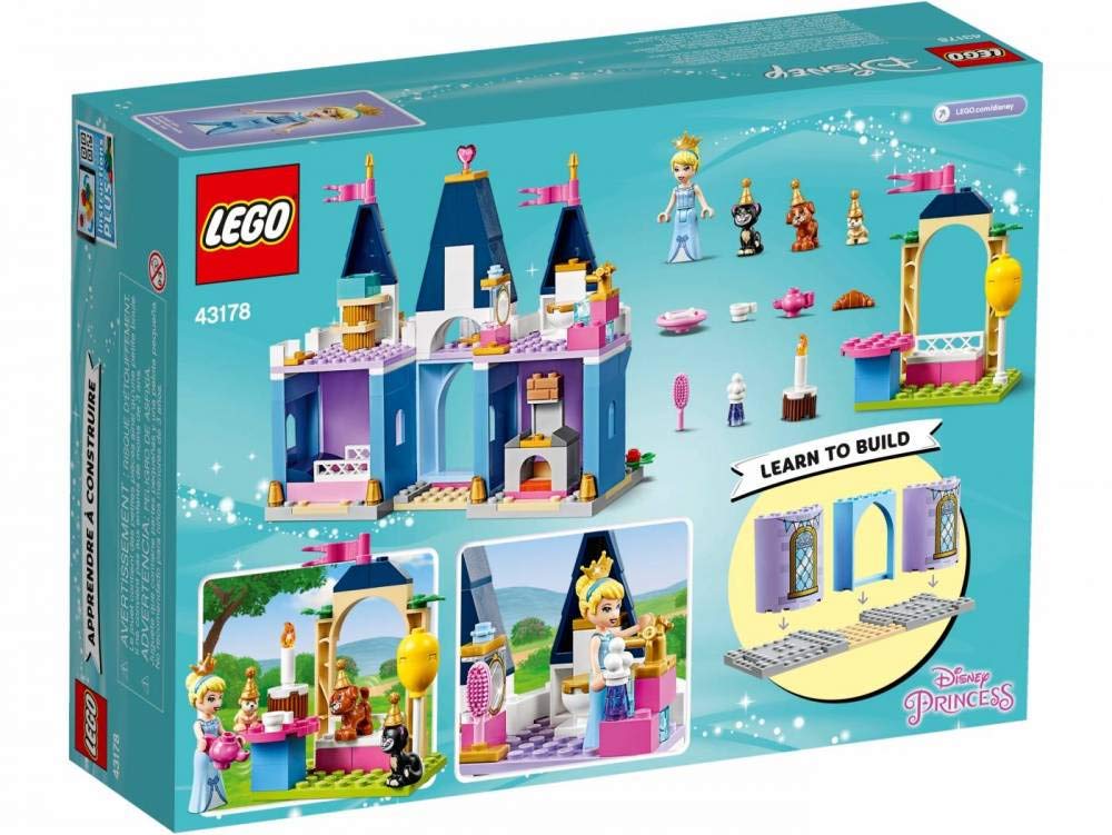 LEGO Disney Cinderella’s Castle Celebration 43178 Building Kit (168 Pieces) - Creative Toy for Kids, Disney Princess Fans & Collectors - Perfect for Birthday Gifts, Christmas Presents & Playtime Fun