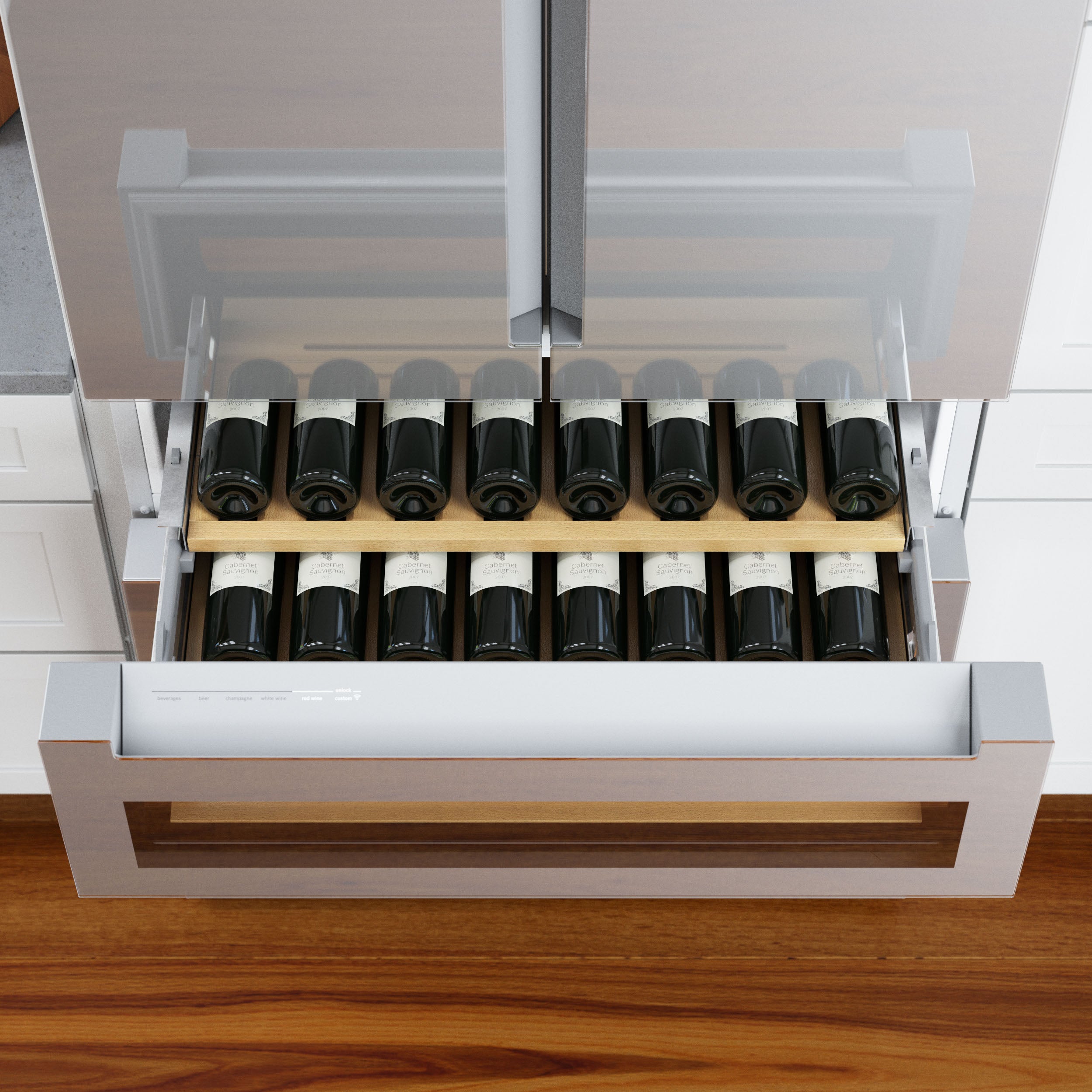 Bosch 36-Inch Stainless Steel Counter Depth French Door Refrigerator with Wine Drawer - 21.2 Cu.Ft Capacity, Energy Star Certified (Model B36CL81ENG) - Perfect for Modern Kitchens, Entertaining & Wine Storage