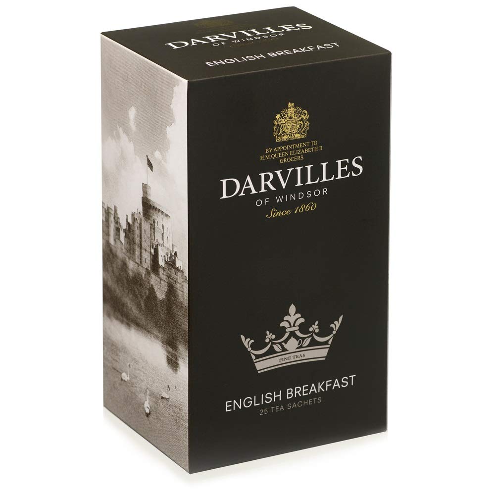 Darvilles English Breakfast Tea Bags - 75 Count (3 Packs of 25) | Premium Black Tea Blend for Morning Energy & Afternoon Relaxation | Perfect for Home, Office or Travel Use