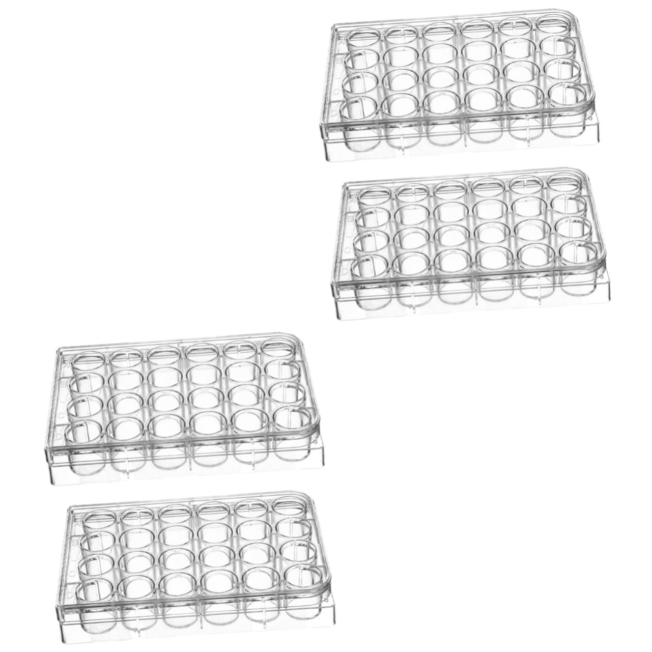 4Pcs Polystyrene Petri Dishes - Lab Cell Culture Plates for Microbiology & Chemistry Experiments