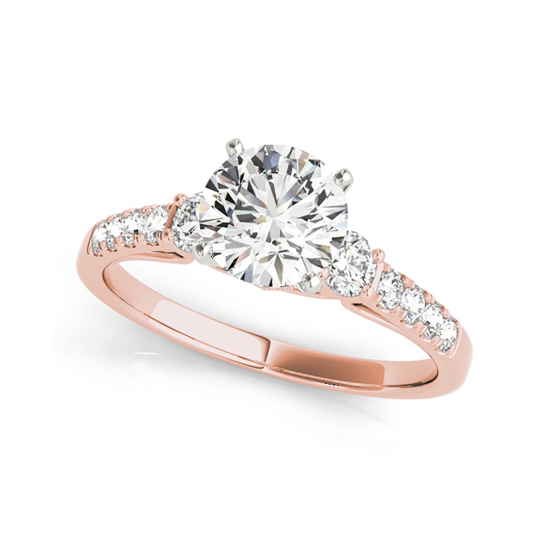 Elegant Solitaire Single Row Side Diamond Engagement Ring (0.94 CTW) - Perfect for Proposals, Anniversaries & Romantic Occasions