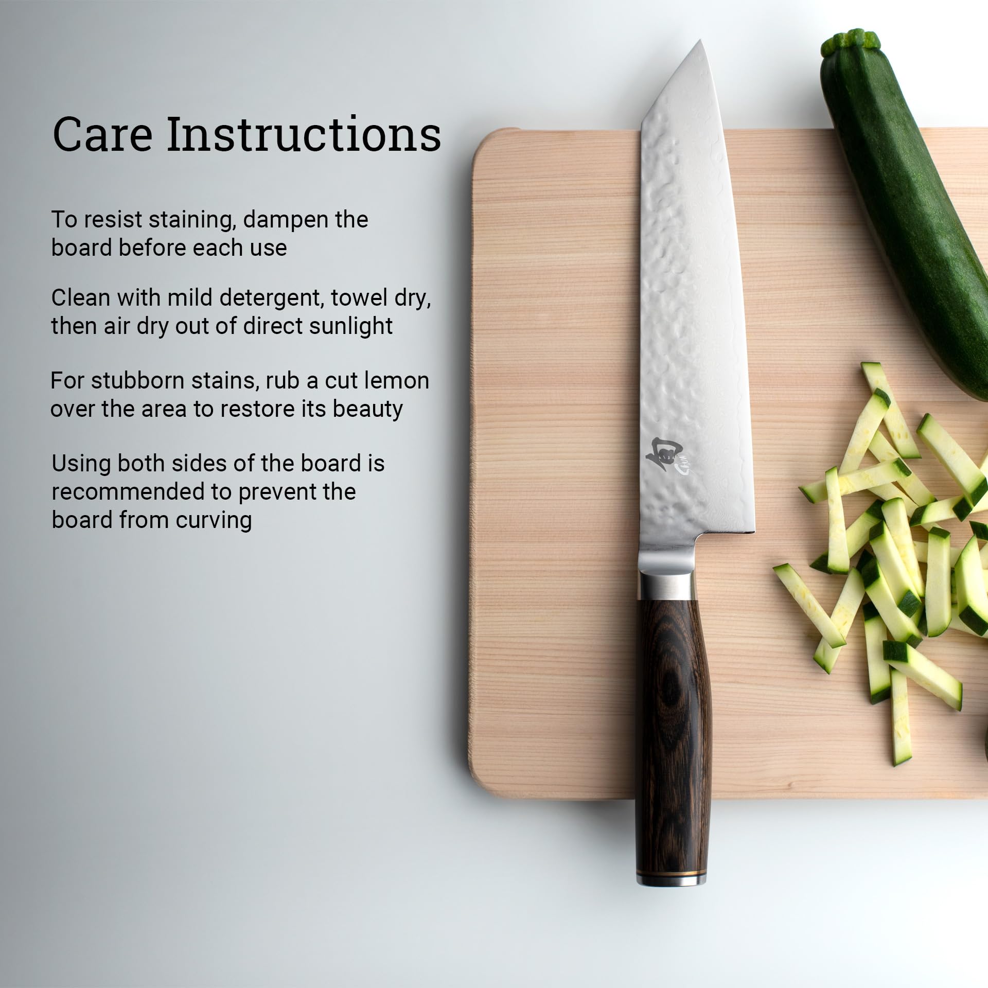 Shun Cutlery Extra Large Hinoki Wood Cutting Board with Juice Groove - 20