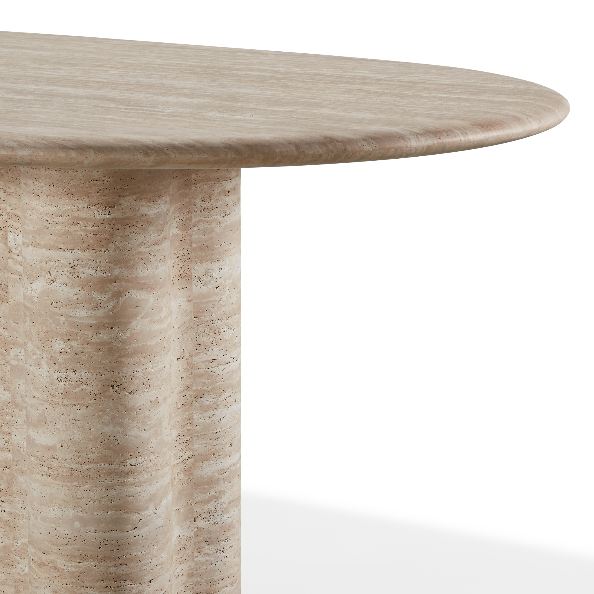 Porto Travertine Pedestal Dining Table 108