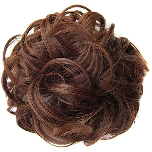 HOJI Frill Hair Extensions for Ponytail and Bun - 1 Pack Brown Hair Extensions for Volume & Style | Perfect for Parties, Weddings & Everyday Glam
