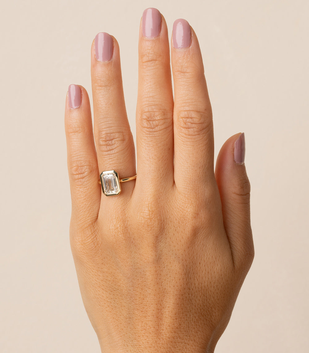 Exquisite Lab-Grown Emerald Cut Diamond Engagement Ring for Women | Eco-Friendly & Affordable | Perfect for Proposals, Anniversaries & Special Occasions