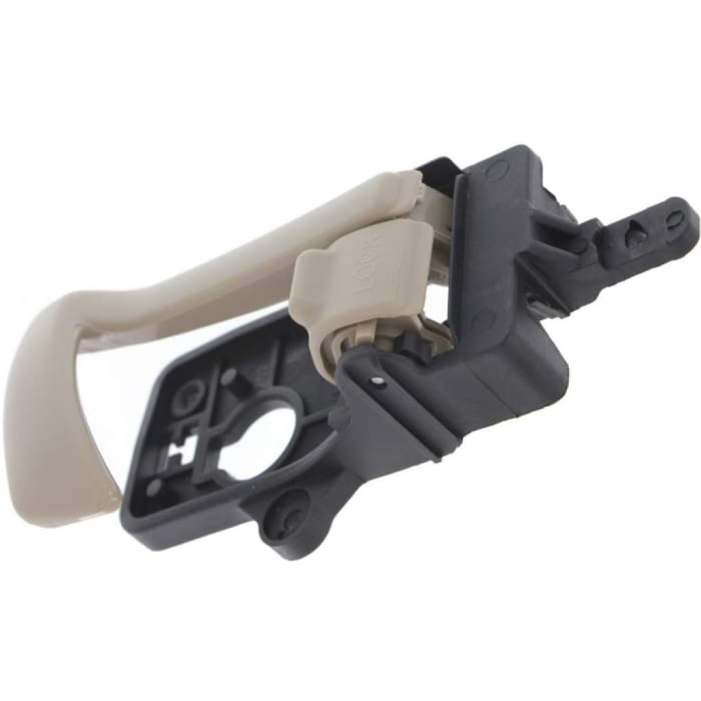 2007-2012 Hyundai Santa Fe Interior Door Handle Front or Rear Passenger Side Beige with Door Lock Button - Compatible with All Submodels | Replacement Car Part for Easy DIY Installation & Vehicle Maintenance