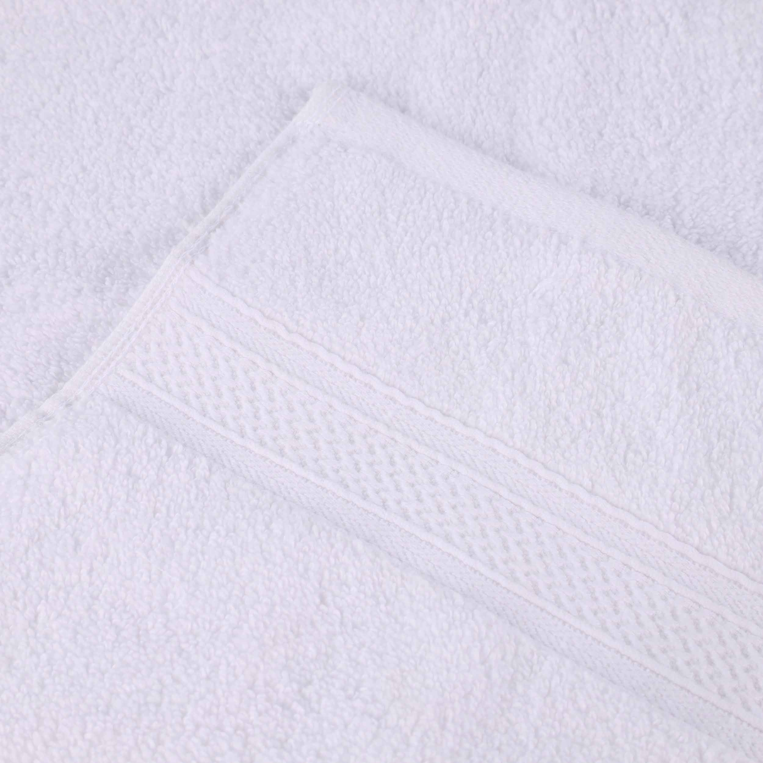 Premium 100% Zero Twist Cotton Hand Towels - Set of 6 | Soft & Absorbent Solid & Jacquard Chevron Design | Perfect for Bathroom, Kitchen & Guest Use