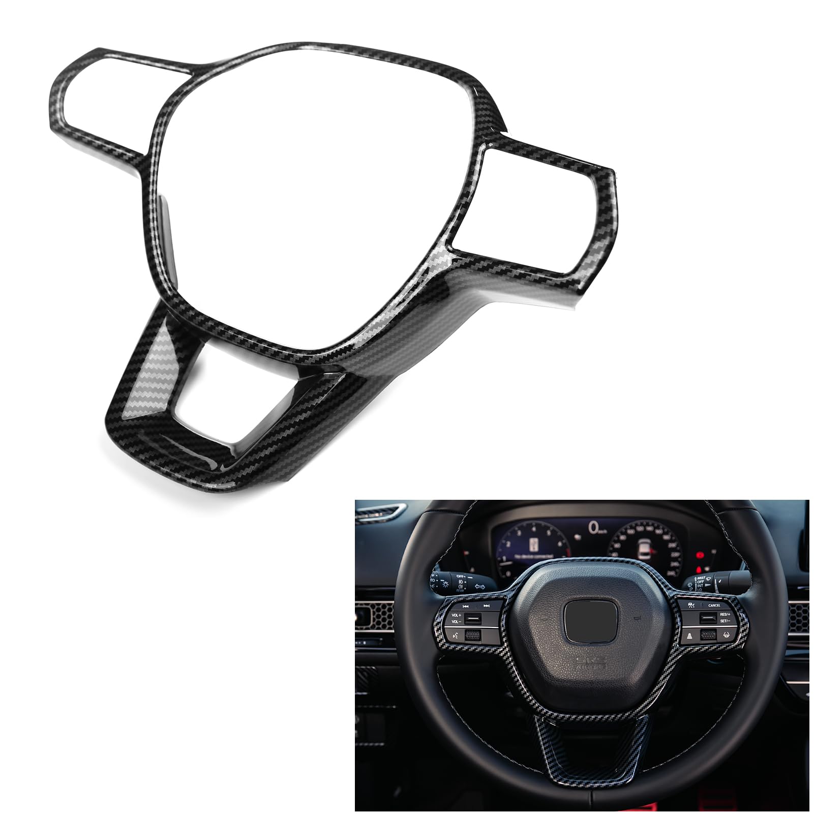 Premium Carbon Fiber Interior Trim Kit for 2022-2025 Honda Civic | Compatible with 11th Gen Civic, CR-V, HR-V & Accord 2023-2025 | Stylish Car Accessories Upgrade for Dash & Door Panels | Enhance Your Vehicle's Luxury Look
