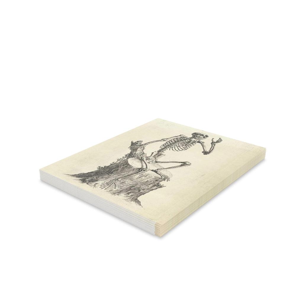 Thoughtful Skeleton Greeting Card Pack - 10 Unique Halloween Cards with Envelopes - Perfect for Spooky Parties, Trick-or-Treat Favors & Gothic Home Decor