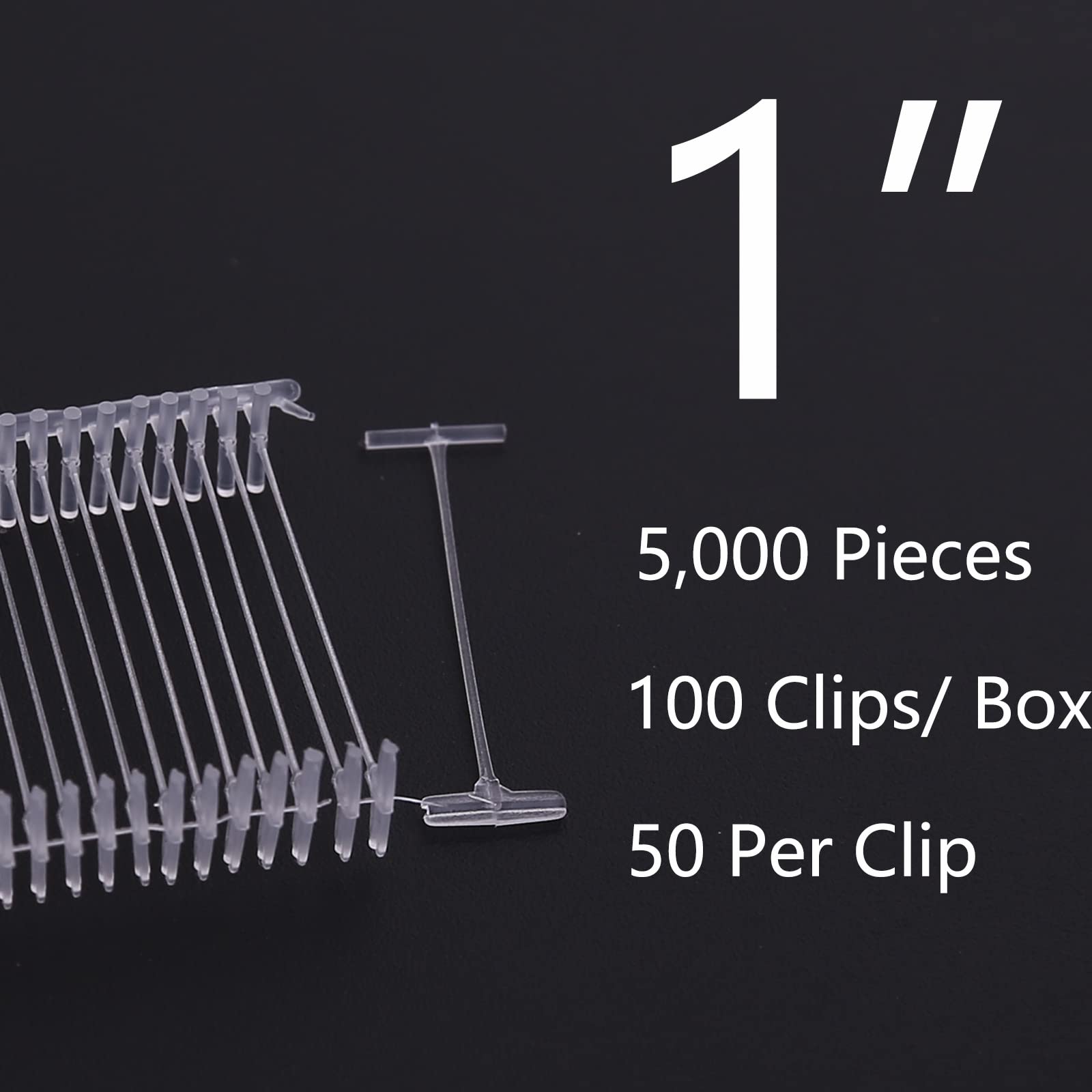 5000 Pcs Standard Tagging Gun Fasteners 1 inch - No Jam Tagging Gun Barbs, Compatible with All Standard Price Tag Guns - Perfect for Clothing, Retail, and Inventory Tagging