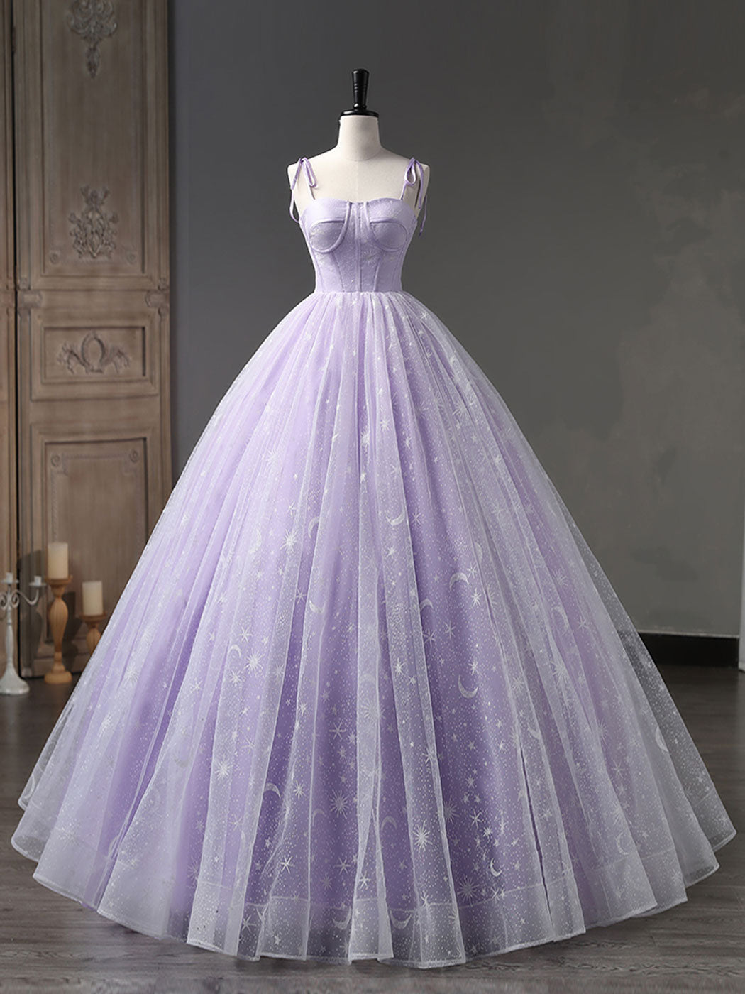 Elegant A-Line Purple Tulle Prom Dress for Women - Perfect for Homecoming, Formal Dances & Special Occasions