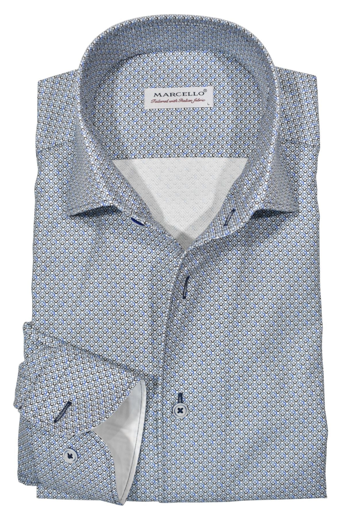 CMW736R Men's Casual Fashion Cotton Shirt - Stylish White Button Down Shirt for Everyday Wear & Office Outfits
