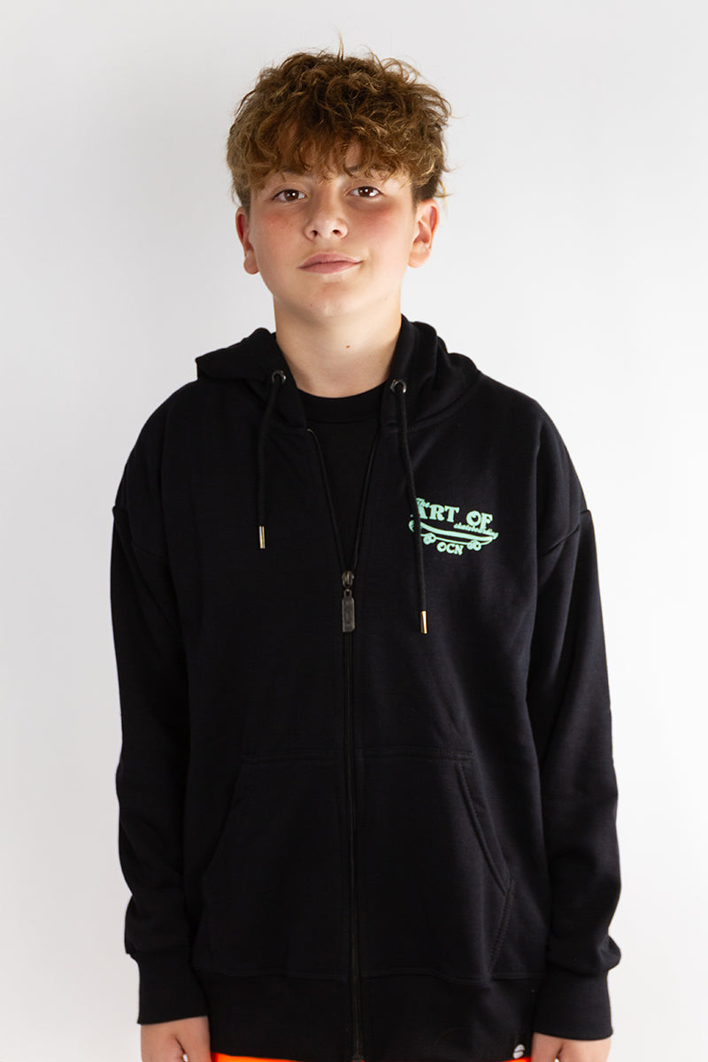 Ocn Kids Graphic Fun Black Jacket - Stylish & Comfortable Outerwear for Boys & Girls - Perfect for School, Play & Outdoor Adventures