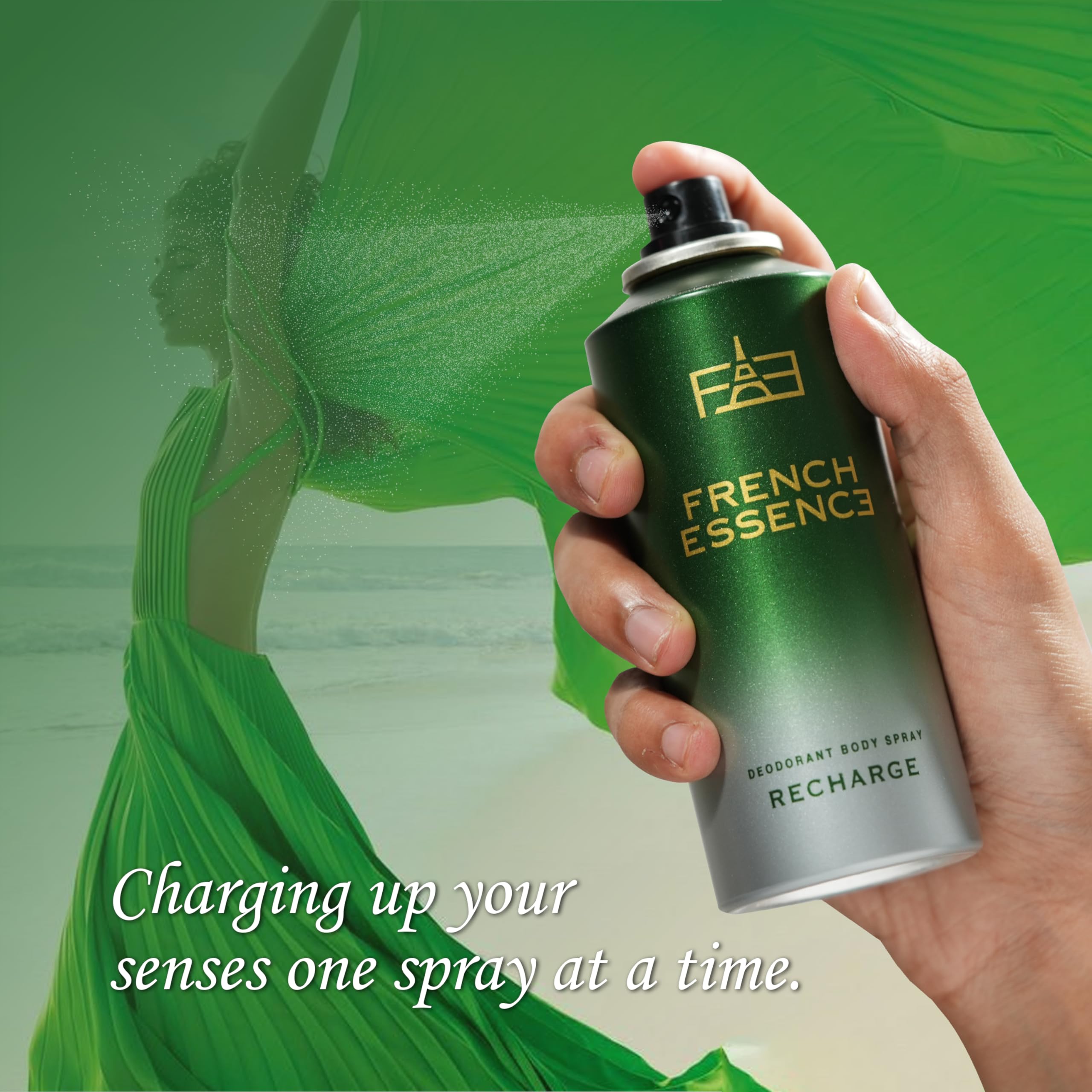 French Essence Long-Lasting Men's Deodorant Spray - 150ml | Fresh Scent Body Spray for Men | All-Day Protection & Fragrance | Ideal for Gym, Work & Daily Use