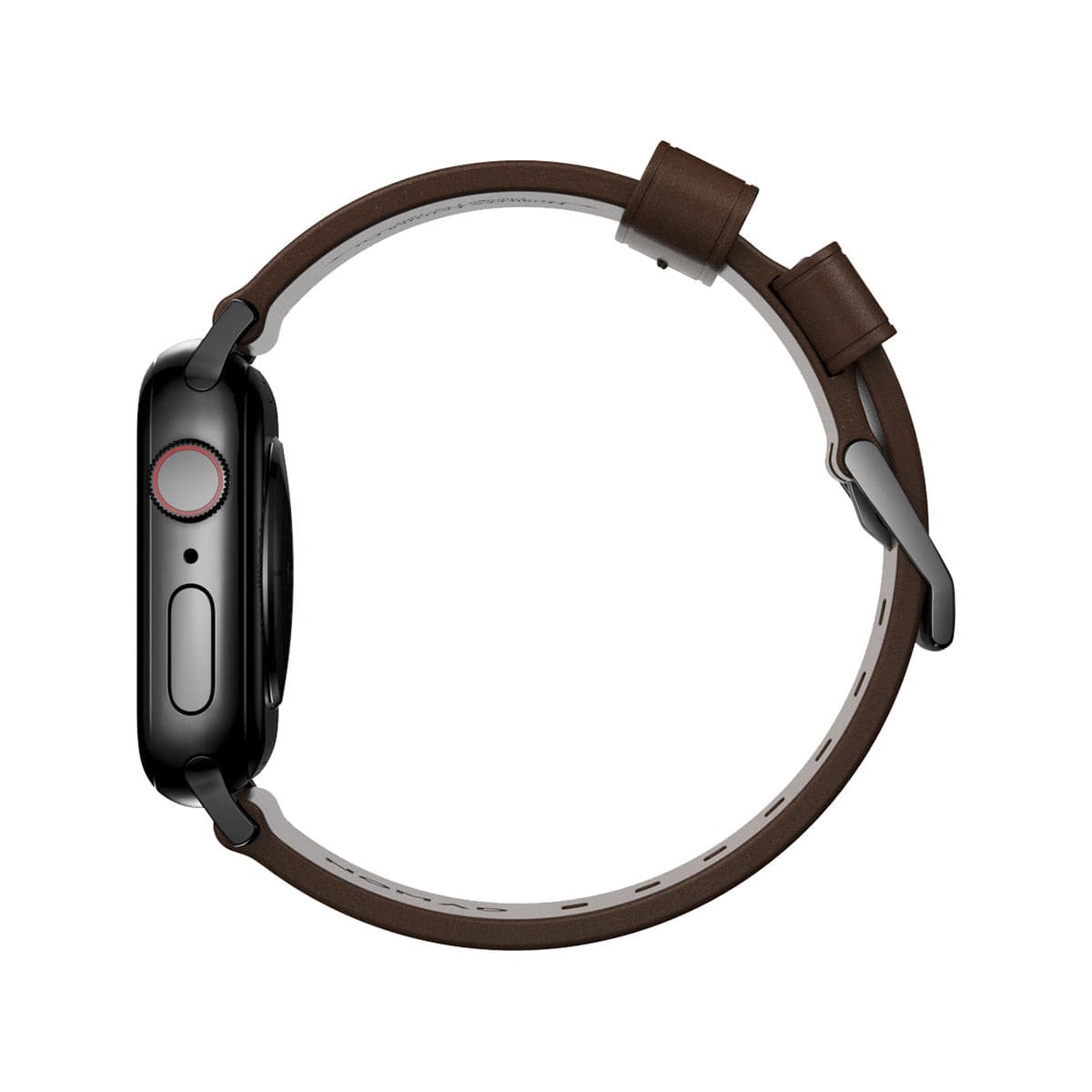 NOMAD Modern Leather Band for Apple Watch 45mm & 49mm - Genuine Brown Leather with Black Hardware | Perfect for Business, Casual & Everyday Wear