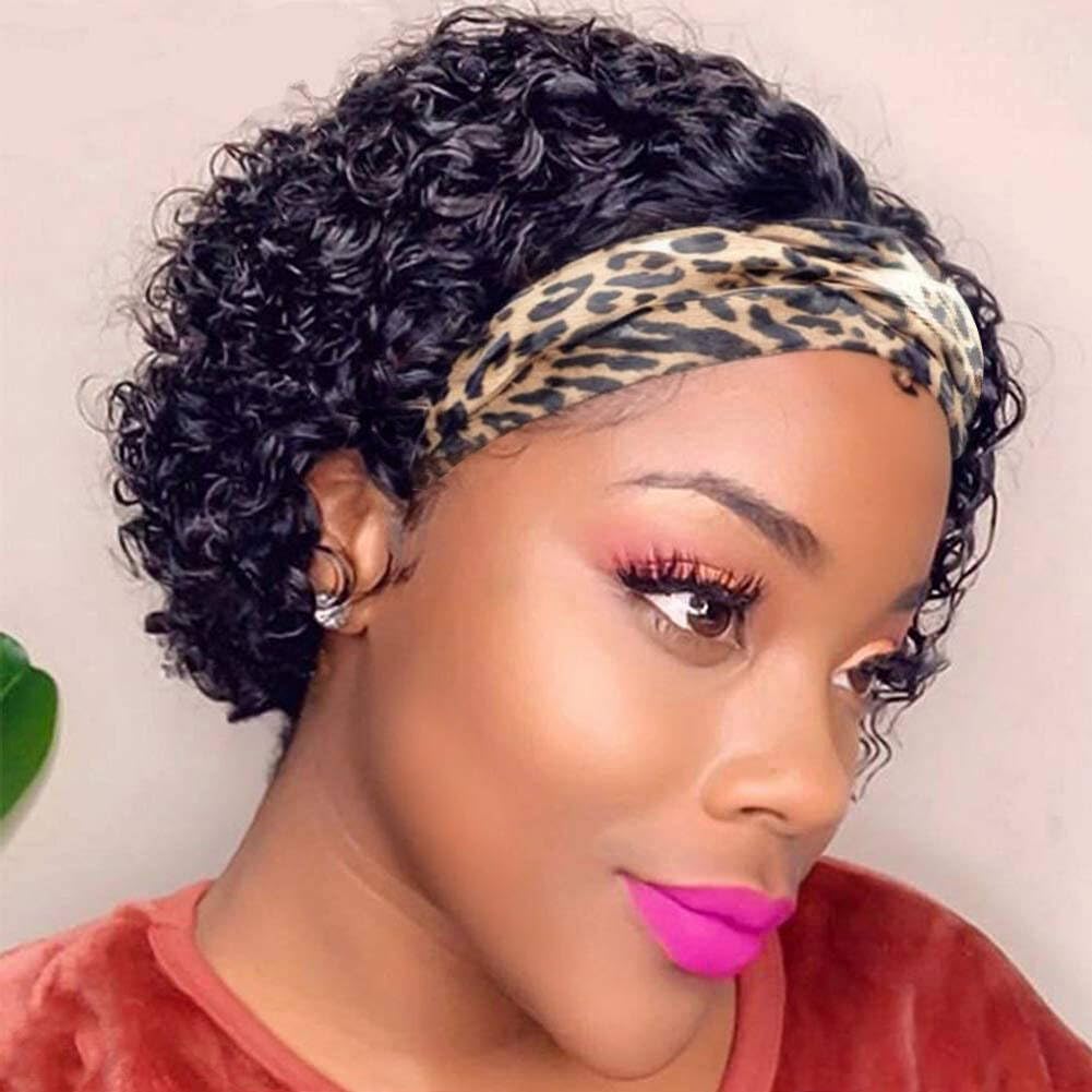 Short Pixie Cut Human Hair Wig for Black Women - 6 Inch Glueless Curly Wig in 1B Color | Perfect for Everyday Wear, Parties & Special Occasions