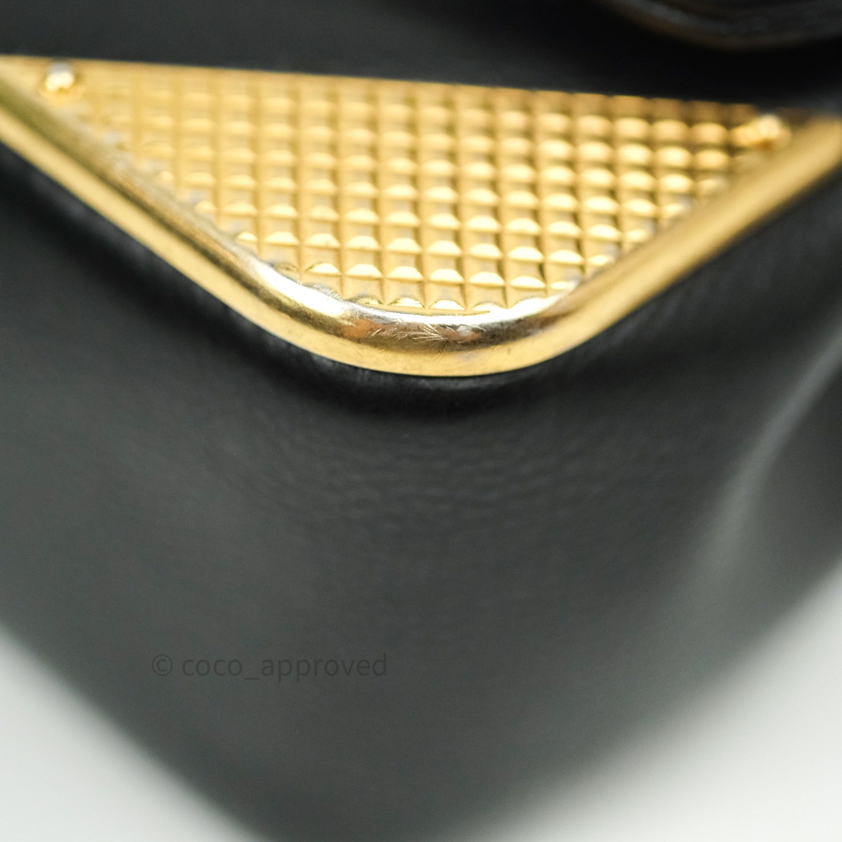 Chanel Chevron Rock The Corner Mini Bag Black Calfskin Leather with Gold Hardware 18A Collection - Perfect for Evening Events, Parties, and Luxury Fashion Accessories