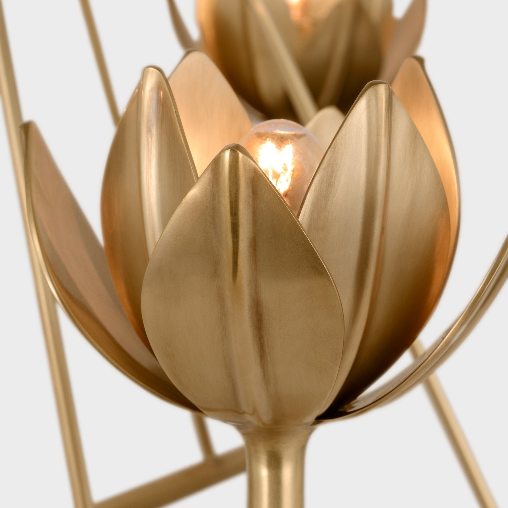 Alberto Lotus Bloom Chandelier - Elegant Floral Crystal Ceiling Light Fixture for Dining Room, Bedroom & Living Room Decor