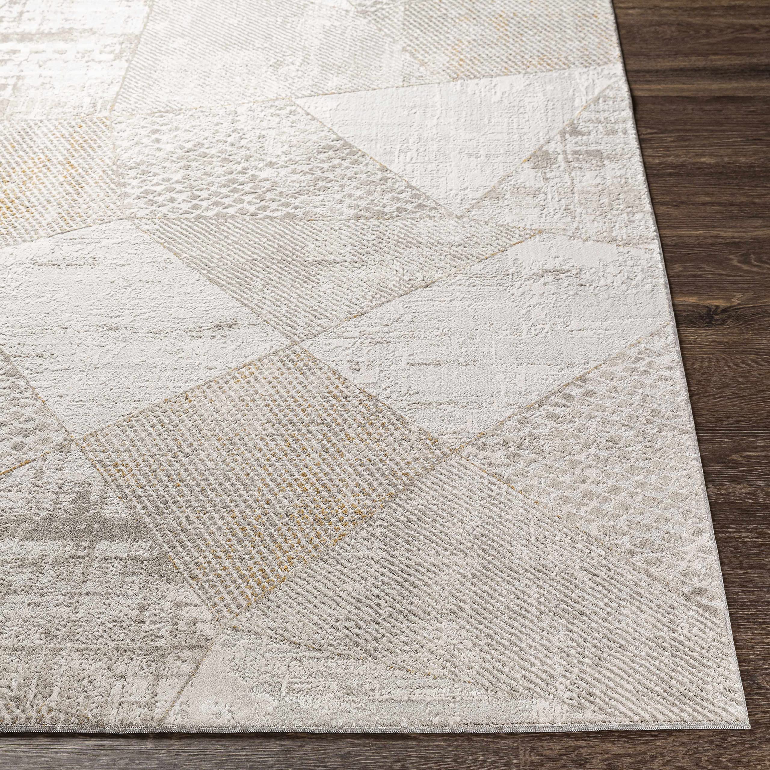 Hauteloom Cloudland Modern Area Rug - Soft Gray & Ivory - 6'7