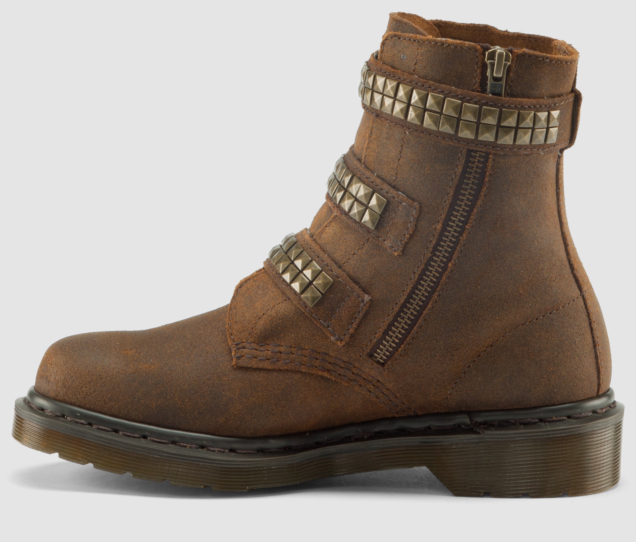 HAYLEY Women's Dark Brown Oiled Suede Ankle Boots - Comfortable & Stylish for Fall, Winter, and Casual Outfits
