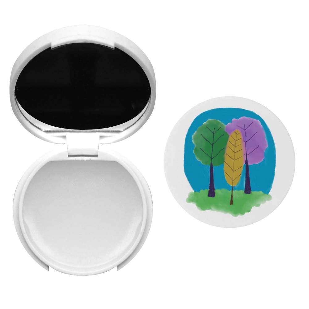 Whimsical Trees Lip Balm with Mirror - Moisturizing & Nourishing for Dry Lips - Perfect for Travel, Daily Use & Gifts (BM00024208)