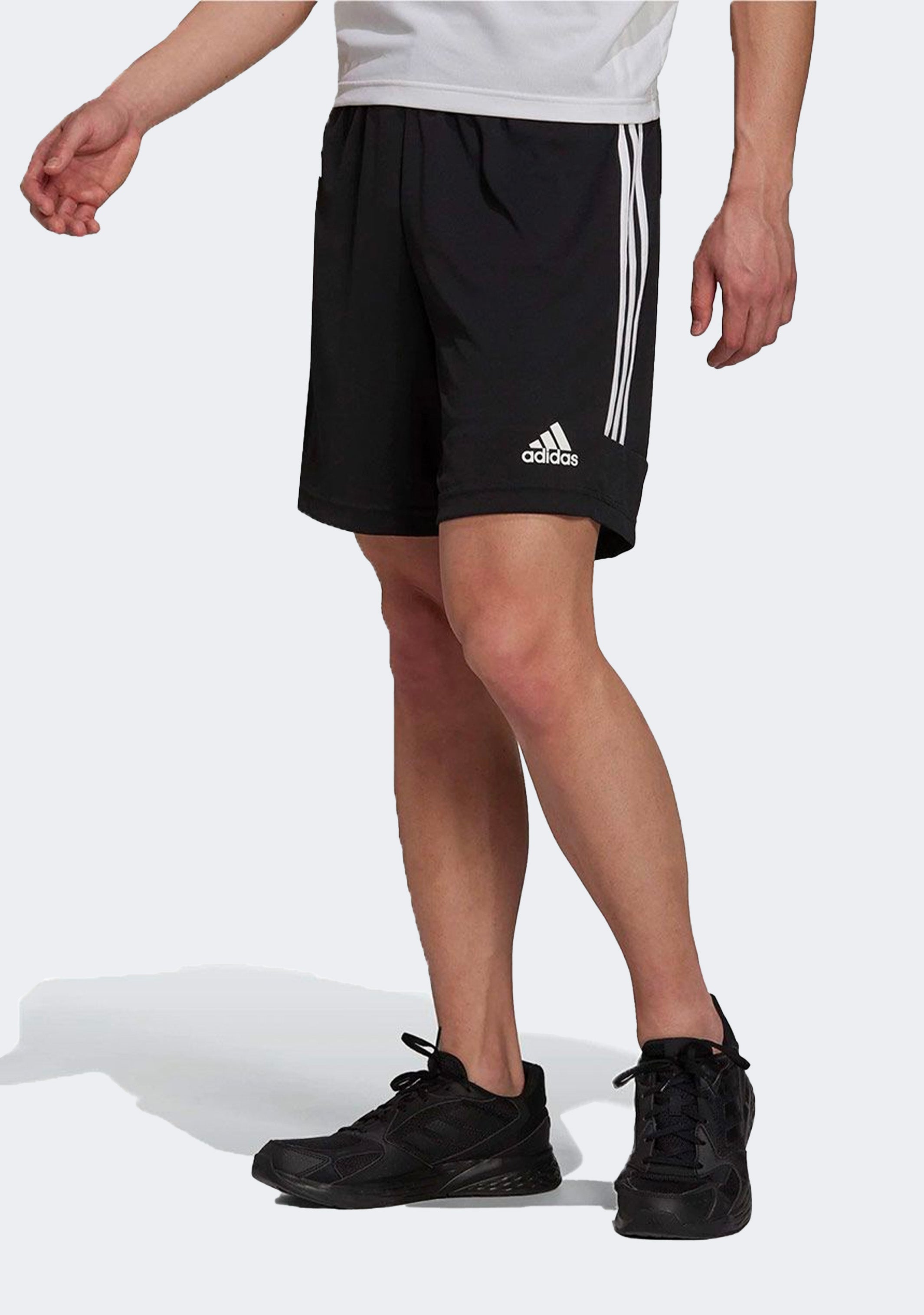 Adidas Men’s Aeroready Sereno Cut 3 Stripes Running Shorts Black - Lightweight Quick-Dry Workout Shorts for Gym, Jogging & Casual Wear