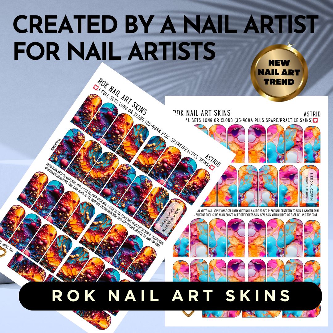 Astrid Nail Art Skin - Premium Nail Stickers for Women | Easy DIY Nail Decals for Home & Salon Use | Perfect for Parties, Weddings, and Special Occasions