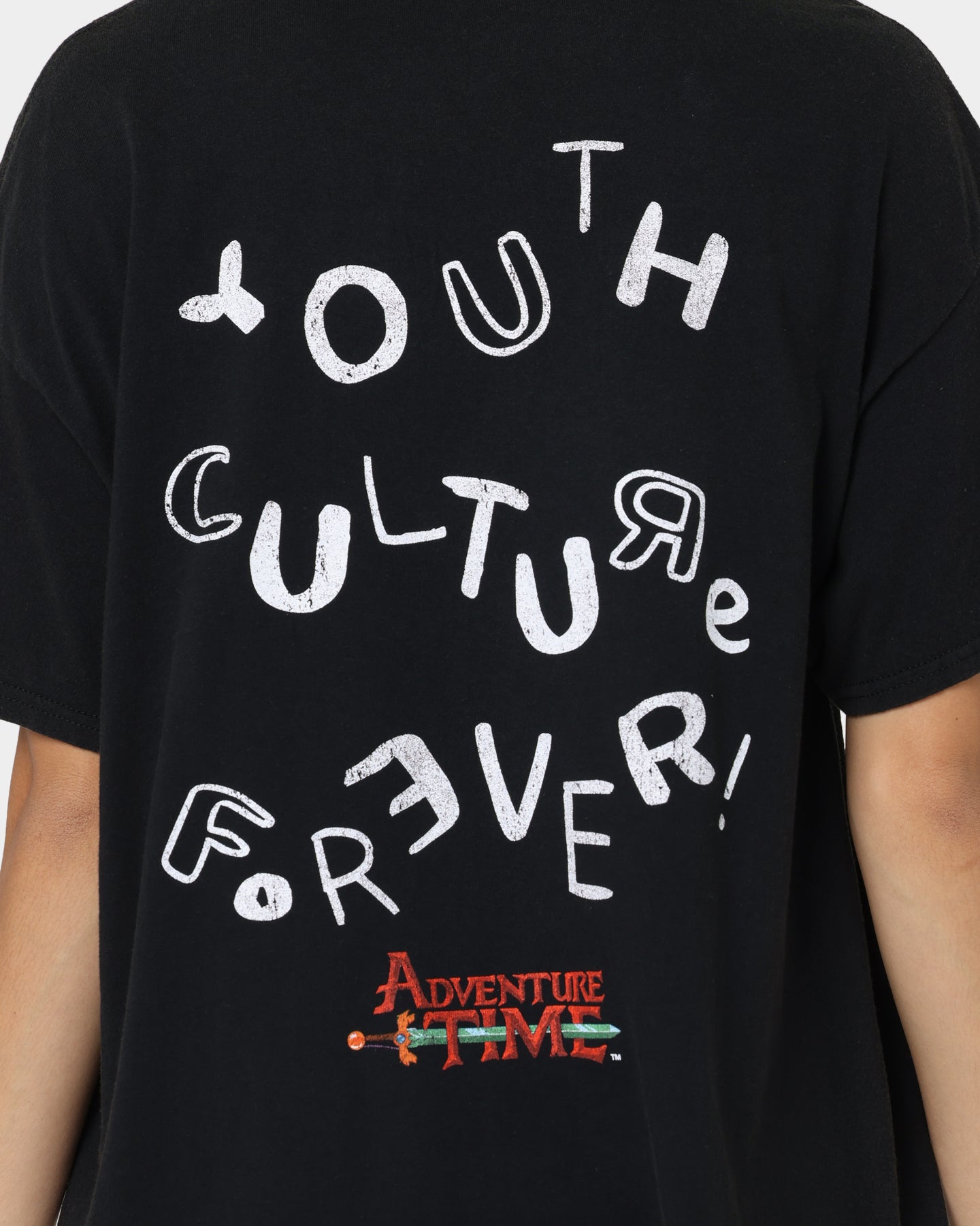 Vintage Adventure Time Finn The Human Graphic T-Shirt - Black Wash - Retro Cartoon Tee for Men & Women - Perfect for Cosplay, Casual Wear & Fan Gifts