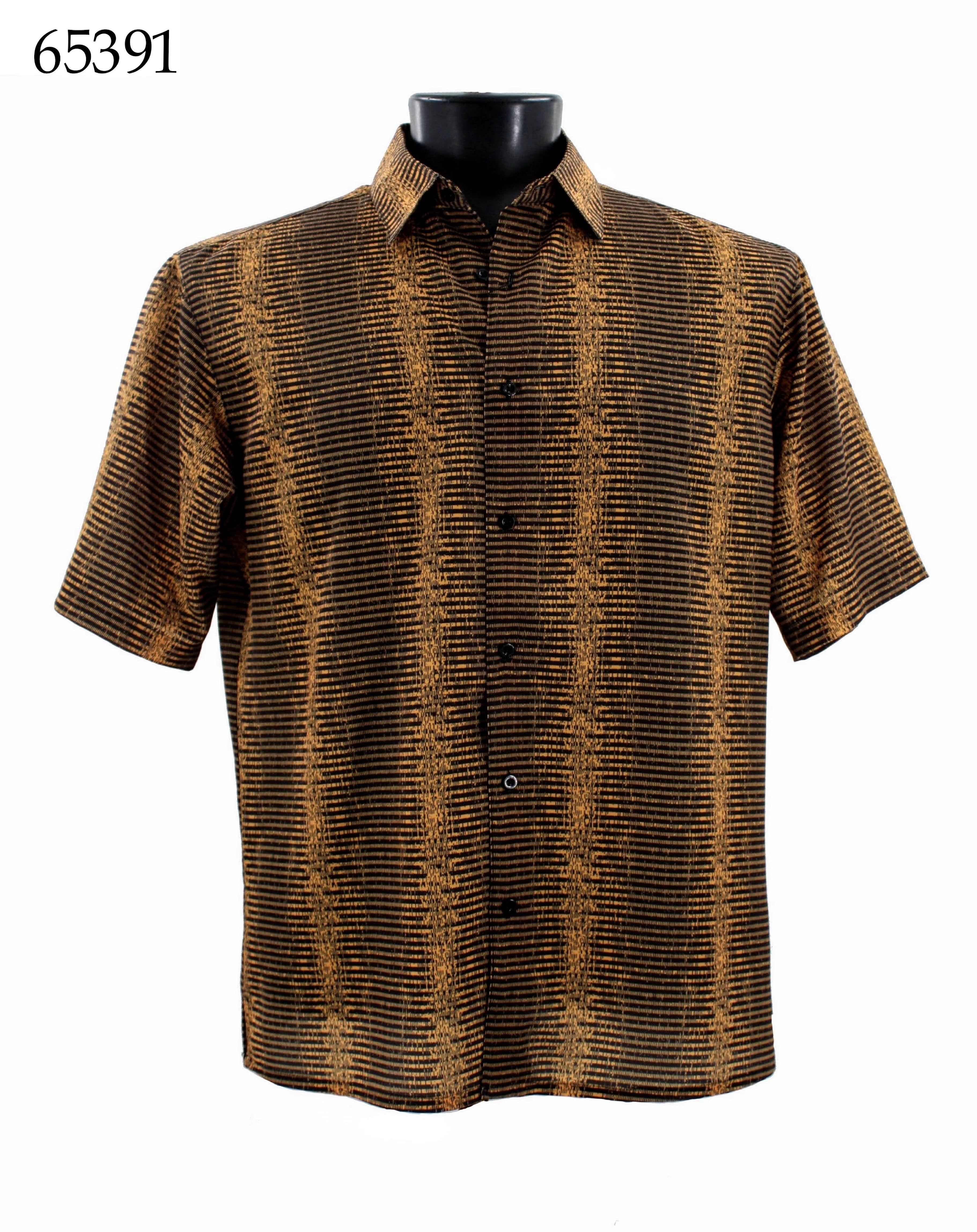 Bassiri Men's Short Sleeve Casual Shirt 65391 - Comfortable & Stylish Button Down Top for Work, Office, and Everyday Wear