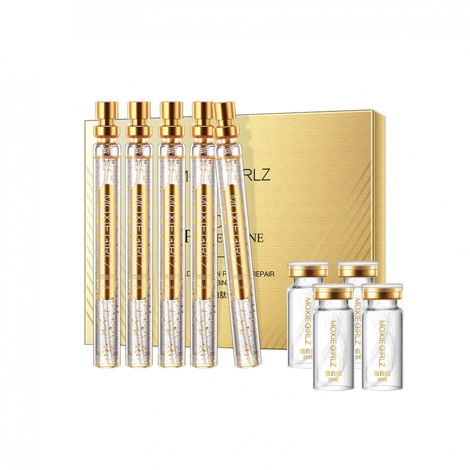 Professional Soluble Protein Thread Lift Set with Nano Gold Essence & Collagen Serum - 75ml Anti-Aging Facial Treatment for Wrinkle Reduction & Skin Tightening | Perfect for At-Home Beauty Routine & Professional Spa Treatments