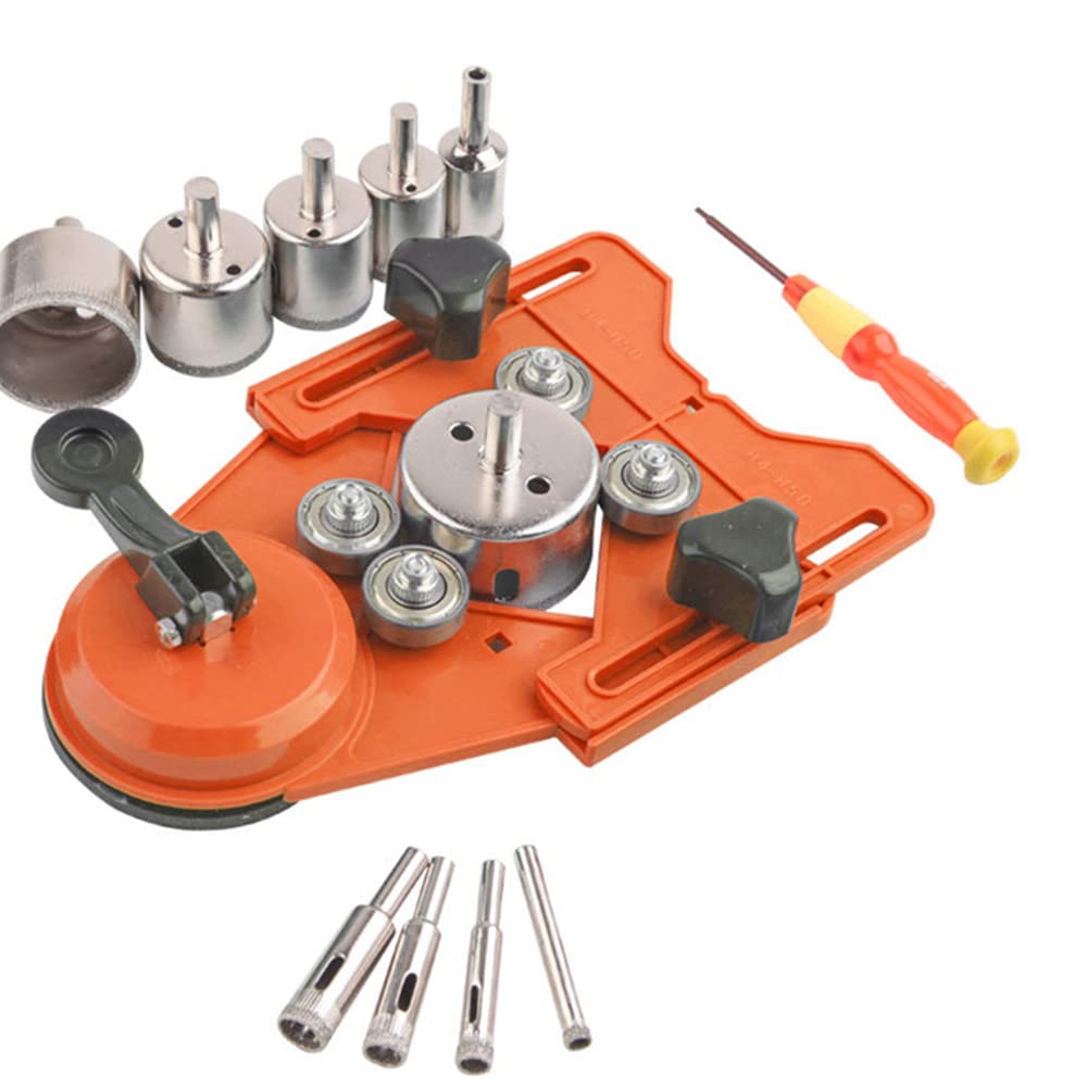 17Pcs Diamond Hole Saw Set for Glass, Tile & Granite - Perfect for DIY & Professional Use