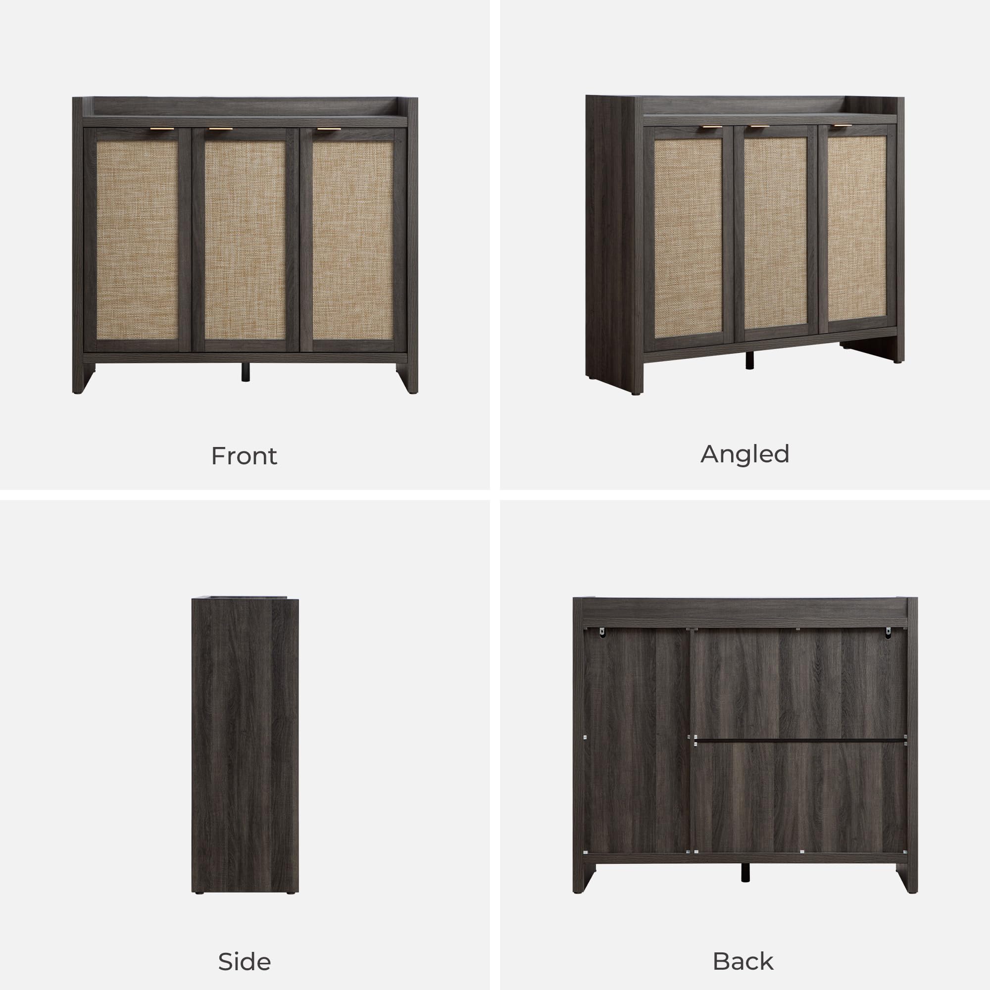 SICOTAS 6-Tier Rattan Shoe Storage Cabinet - 30 Pair Capacity, 41