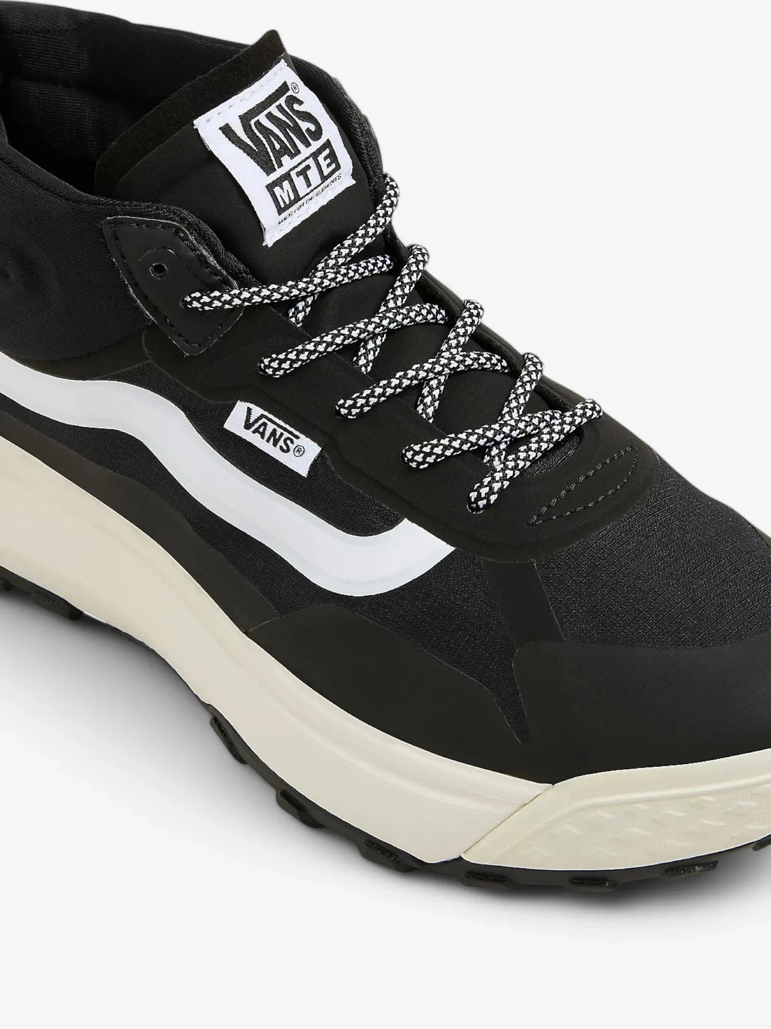 Vans Mte Crosspath Mid Sneakers - Black & White Waterproof Hiking Shoes for Men & Women | Outdoor Adventure, Trail Running & Casual Wear