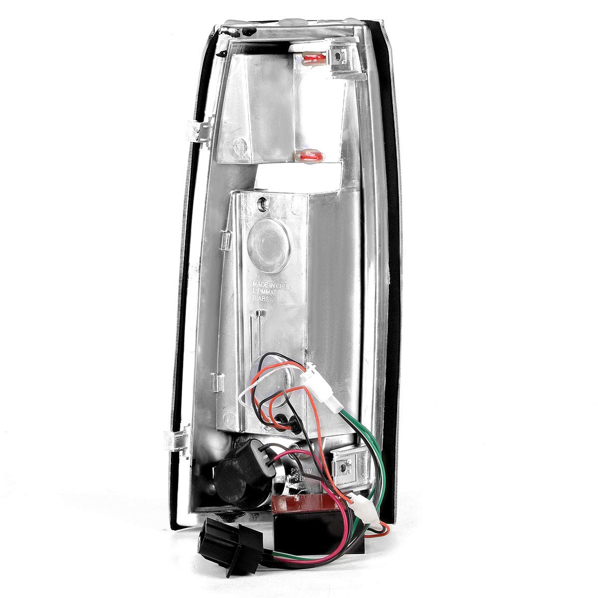 Auto Dynasty Full LED Tail Lights for 1988-2000 Chevy Tahoe Blazer GMC Yukon Suburban C/K Pickup - Reverse Brake Lamps, Driver & Passenger Side, Chrome Housing Clear Lens - Upgrade Your Truck's Style & Nighttime Visibility