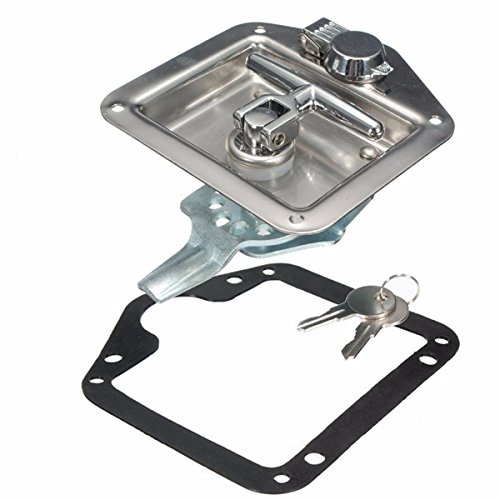 YONGYAO Stainless Steel T-Shaped Handle Lock Tool Box for Truck, Trailer & Camping - Heavy Duty, Foldable Design for Secure Storage & Easy Transport