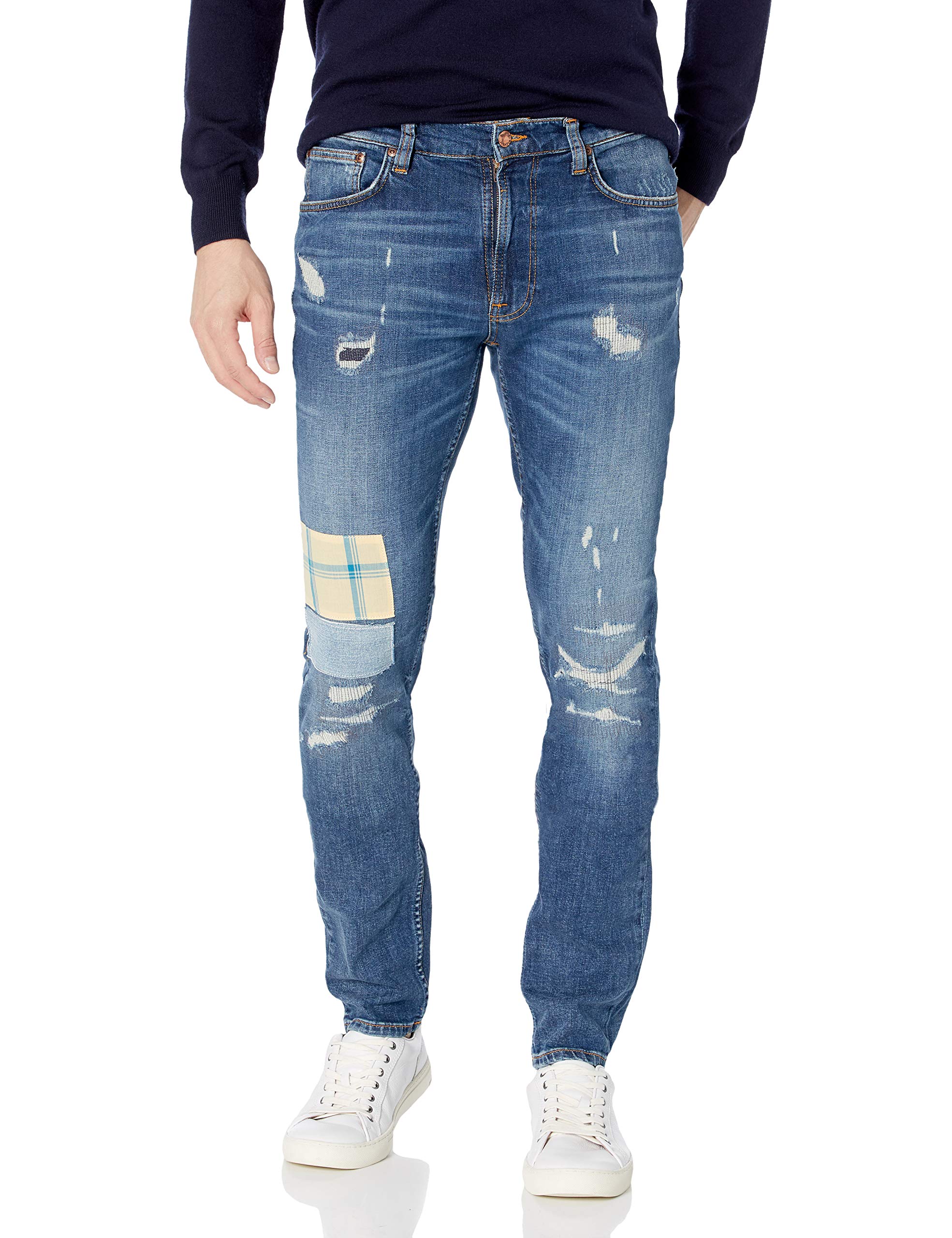 Nudie Jeans Lean Dean Out of The Blue - Slim Fit Stretch Denim Jeans for Men | Comfortable & Stylish for Casual Wear, Office & Night Out