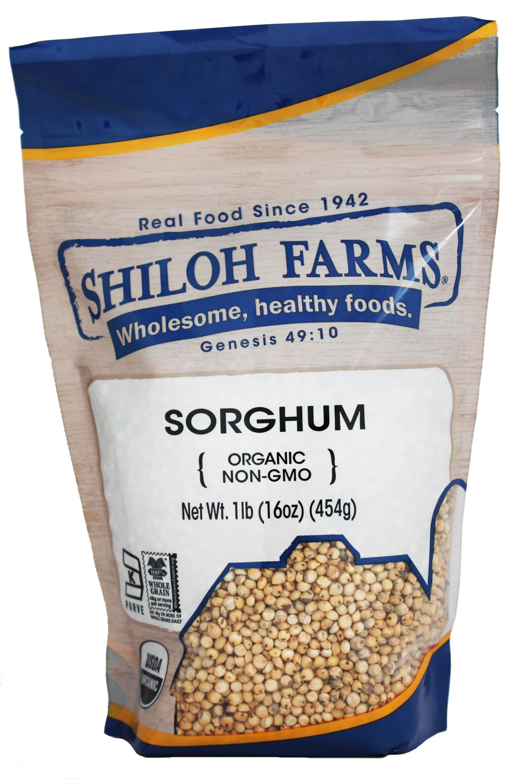 Shiloh Farms Organic Sorghum Grain - 6 Pack of 16 oz | Certified Organic, Gluten-Free, Non-GMO | Ancient Whole Grain for Baking, Cooking & Healthy Recipes | Perfect for Bread, Porridge & Salads