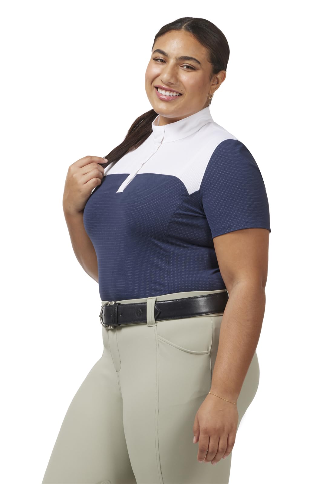 Kerrits Affinity Short Sleeve Show Shirt - Breathable Equestrian Riding Top for Women - Perfect for Horseback Riding, Training & Competitions