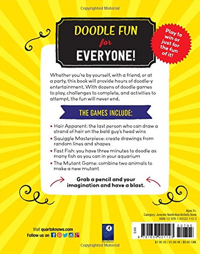 Doodle Games Activity Book for Kids & Adults - Fun Creative Drawing & Coloring with Just a Pencil | Perfect for Travel, Classroom, and Family Bonding