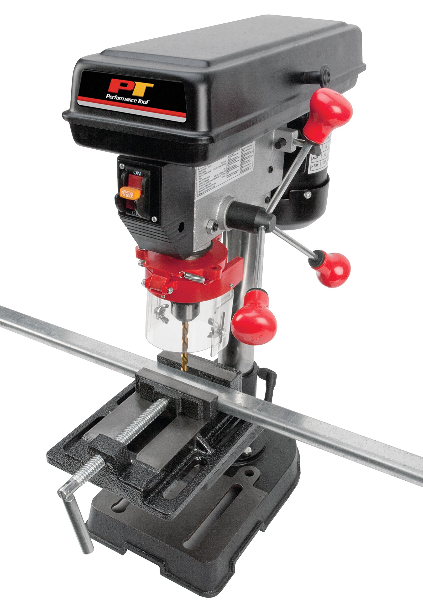 Performance Tool W50005 5-Speed 1/3 HP Bench Top Drill Press - Perfect for Woodworking, Metalworking & DIY Home Projects