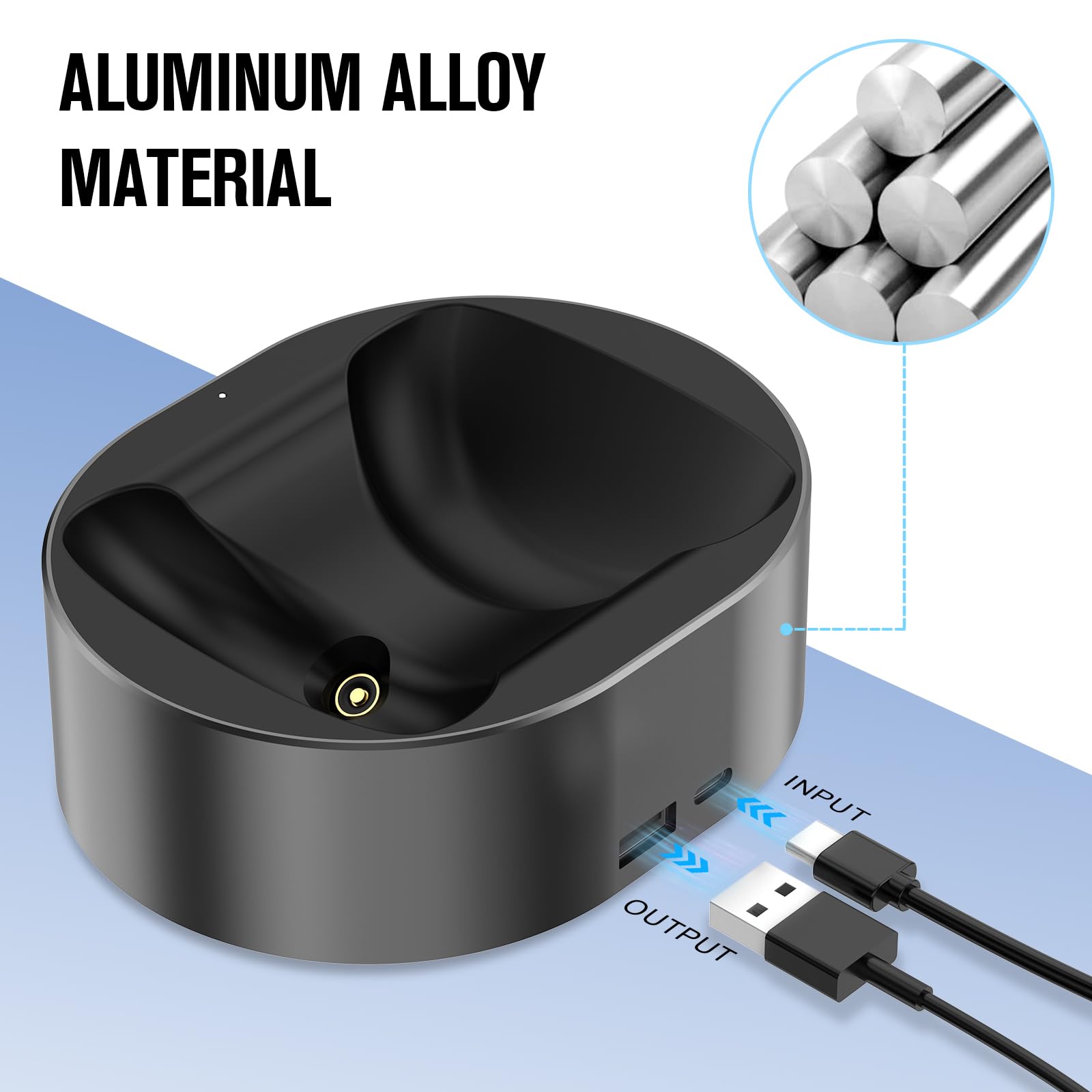 Premium Magnetic Charging Stand for AirPods Max 1/2 - Wireless Charger with Sleep Mode, Portable Desktop Headphone Holder - Perfect for Home, Office & Travel (Black)